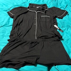 Nicole Miller Black Pajama Set